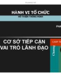 Bài giảng Hành vi tổ chức: Chương 11 - TS. Hồ Thiện Thông Minh