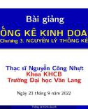 Bài giảng Thống kê kinh doanh: Chương 3 - ThS. Nguyễn Công Nhựt