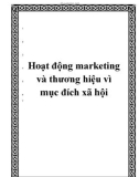 Hoạt động marketing và thương hiệu vì mục đích xã hội