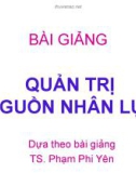 Bài giảng Quản trị nguồn nhân lực - Chương 1: Nhập môn quản trị nguồn nhân lực