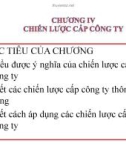 Bài giảng môn Quản trị chiến lược: Chương 4 - Trần Quang Cảnh