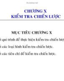 Bài giảng môn Quản trị chiến lược - Chương 10: Kiểm tra chiến lược