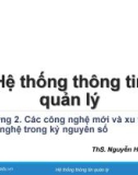 Bài giảng Hệ thống thông tin quản lý: Chương 2 - ThS. Nguyễn Hoàng Ân