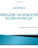 Bài giảng Quản trị nguồn nhân lực: Chương 2 - GV Lê Thị Thảo