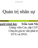 Bài giảng Quản trị nhân sự - Trần Anh Nhật