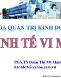 Bài giảng Kinh tế vi mô: Bài 5 - Đoàn Thị Mỹ Hạnh