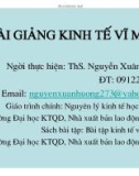 Bài giảng Kinh tế vĩ mô - ThS. Nguyễn Xuân Hớng