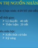 BÀI GIẢNG: LÝ THUYẾT QUẢN TRỊ NGUỒN NHÂN LỰC