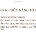 Bài giảng môn Quản trị học - Chương 6: Chức năng tổ chức