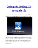 Quảng cáo di động: Xu hướng tất yếu