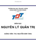 BÀI GIẢNG: NGUYÊN LÝ QUẢN TRỊ