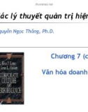 Bài giảng Các lý thuyết quản trị hiện đại: Chương 7 - Nguyễn Ngọc Thắng