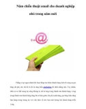 Năm chiến thuật email cho doanh nghiệp nhỏ trong năm mới