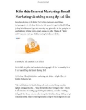 Email Marketing và những mong đợi sai lầm