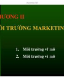 Bài giảng Marketing căn bản - Chương 2 Môi trường marketing