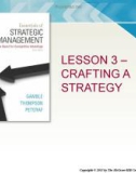 Lecture Strategic Management: Lesson 3 - Crafting a strategy