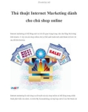 Thủ thuật Internet Marketing dành cho chủ shop online