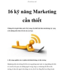 16 kỹ năng Marketing cần thiết