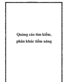 Quảng cáo tìm kiếm, phân khúc tiềm năng.Từ xuất phát điểm rất thấp, ngành