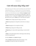 Cách viết memo bằng Tiếng Anh?