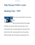 Xây Dựng Chiến Lược Quảng Cáo - P27