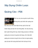 Xây Dựng Chiến Lược Quảng Cáo - P26