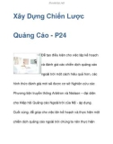 Xây Dựng Chiến Lược Quảng Cáo - P24