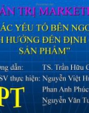 QUẢN TRỊ MARKETING ẢNH HƯỞNG ĐẾN ĐỊNH GIÁ SẢN PHẨM