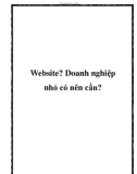 Website? Doanh nghiệp nhỏ có nên cần?