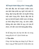 Kế hoạch hành động trên 1 trang giấy