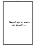 Bí quyết tạo lợi nhuận của WordPress