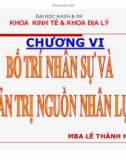 Bài giảng Quản trị học: Chương 6 - MBA Lê Thành Hưng