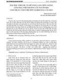 Dạy học theo dự án để nâng cao chất lượng giáo dục theo hướng lấy người học làm trung tâm ở bộ môn Marketing căn bản