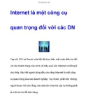 Internet là một công cụ quan trọng đối với các DN