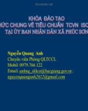 Bài giảng Nhận thức chung về tiêu chuẩn TCVN ISO 9001: 2015 tại ủy ban nhân dân xã Phúc Sơn - Nguyễn Quang Anh