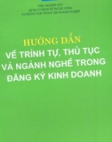 Một số trình tự, thủ tục và ngành nghề trong đăng ký kinh doanh: Phần 1