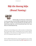 Đặt tên thương hiệu (Brand Naming)