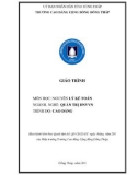 Giáo trình Nguyên lý kế toán (Nghề: Quản trị doanh nghiệp vừa và nhỏ - Cao đẳng) - Trường Cao đẳng Cộng đồng Đồng Tháp