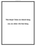 Thủ thuật Chăm sóc khách hàng của các nhân viên bán hàng