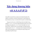 Xây dựng thương hiệu với A.S.A.P (P 2)