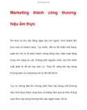 Marketing thành công ẩm thực