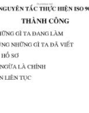 5 nguyên tắc thực hiện iso 9000 thành công