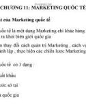 CHƯƠNG 11: MARKETING QUỐC TẾ