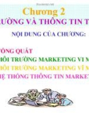 Bài giảng Marketing Quốc tế - Chương 2: Môi trường và thông tin tiếp thị