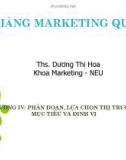 Bài giảng Marketing quốc tế: Chương 4 - ThS. Dương Thị Hoa