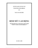 ĐỊNH MỨC LAO ĐỘNG - CHƯƠNG 1 NHỮNG KHÁI NIỆM CƠ BẢN CỦA ĐỊNH MỨC LAO ĐỘNG