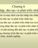 Bài giảng Quản trị nhân lực: Chương 6 - ĐH Mở TP.HCM