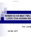 Bài giảng Quản trị chiến lược: Chương 2 - Ths. Lương Thu Hà