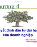 Quyết định đầu tư dài hạn của doanh nghiệp