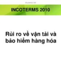 Rủi ro về vận tải và bảo hiểm hàng hóa